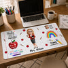 Custom Desk Mat - Personalized Birthday Gifts For Teachers - Coffee Teach Repeat