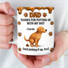 Custom 3D Inflated Effect Printed Mug - Personalized Father's Day Gifts For Dog Lovers, Dog Dad And Mom - You're The Best Servant
