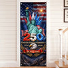 Custom Door Cover - Personalized America 250th Anniversary Gifts For Mom, Dad, Brother, Sister, Kids - Land Of Liberty Family