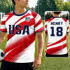 Custom Men's USA 2026 Jersey Shirt - Personalized Birthday Gifts For Soccer Lovers, Sports Fans, Sports Lovers - Land Of The Free, Home Of Soccer