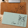 Custom Photo Desk Mat - Personalized Father's Day Birthday Gifts For Dog Cat Lovers, Dog Dad And Mom, Cat Owners - Life Is Better With Pets