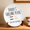 Custom Ceramic Plate - Personalized Father's Day Birthday Gifts For Dad, Grandpa - Cooking Up Good Times