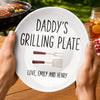 Custom Ceramic Plate - Personalized Father's Day Birthday Gifts For Dad, Grandpa - Cooking Up Good Times
