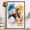 Custom Photo Vertical Poster - Personalized Father's Day Birthday Gifts For Dad, Grandpa - Dad Makes The World Brighter