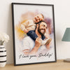 Custom Photo Vertical Poster - Personalized Father's Day Birthday Gifts For Dad, Grandpa - Forever Thankful For Dad’s Love