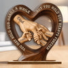 Custom 2-Layered Wooden Plaque - Personalized Father's Day Birthday Gifts For Dad, Grandpa - Dad’s Strength Inspires Us Daily