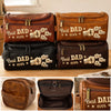 Custom Leather Toiletry Bag - Personalized Father's Day Birthday Gifts For Dad, Grandpa - Dad’s Love Never Fades