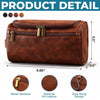 Custom Leather Toiletry Bag - Personalized Father's Day Birthday Gifts For Dad, Grandpa - Dad’s Love Never Fades
