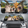 Custom Auto Windshield Sunshade, Car Window Protector - Personalized Birthday Gifts For Dog Cat Lovers, Dog Dad And Mom, Cat Owners - Where Paws Go, Joy Follows