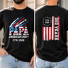 Custom T-shirt - Personalized Father's Day America 250th Anniversary Gifts For Dad, Grandpa - Proud American Since Birth