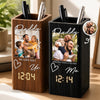 Custom Photo Pen Holder With Clock - Personalized Father's Day Birthday Gifts For Dad, Grandpa - Dad Makes Everything Better