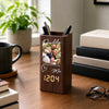Custom Photo Pen Holder With Clock - Personalized Father's Day Birthday Gifts For Dad, Grandpa - Dad Makes Everything Better