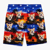 Custom Photo Tropical Hawaiian Aloha Men Beach Shorts - Personalized Summer Vacation And Travel Gifts For Dog Cat Lovers, Dog Dad And Mom, Cat Owners - Patriotic Paws Vibes