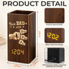 Custom Pen Holder With Clock - Personalized Father's Day Birthday Gifts For Dad, Grandpa, Husband - Dad’s Love Wins Every Time
