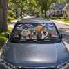 Custom Auto Windshield Sunshade, Car Window Protector - Personalized 4th Of July Gifts For Dog Cat Lovers, Dog Dad And Mom, Cat Owners - Stars, Stripes & Paw Prints