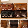 Custom Leather Toiletry Bag - Personalized Father's Day Birthday Gifts For Dad, Grandpa, Husband - Dad Makes Every Moment Better