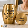 Custom Memorial Urn - Personalized Memorial Sympathy Gifts For Loss Of Mom, Dad – Forever In Our Hearts