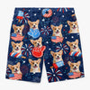Custom Photo Tropical Hawaiian Aloha Men Beach Shorts - Personalized Summer Vacation And Travel Gifts For Dog Cat Lovers, Dog Dad And Mom, Cat Owners - Summer Paws Forever