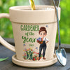 Custom Plant Pot Ceramic Mug - Personalized Birthday Garden Gifts For Gardeners - My Happy, Blooming Sanctuary