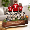 Custom LA 2026 Soccer Dad 2-Layered Wooden Plaque - Personalized Father's Day Gifts For Dad, Grandpa, Soccer Lovers, Sports Fans, Sports Lovers - Living The Soccer Life