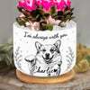 Custom Photo Home Decor Ceramic Plant Pot - Personalized Pet Memorial Sympathy Gifts For Dogs, Cats - Forever Loved Never Forgotten