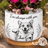 Custom Photo Home Decor Ceramic Plant Pot - Personalized Pet Memorial Sympathy Gifts For Dogs, Cats - Forever Loved Never Forgotten