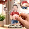 Custom Photo Dad Bod Belly Squishy Acrylic Keychain - Personalized Father's Day Funny Gifts For Dad, Grandpa - Dad Bod In Progress