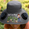 Custom Hat With Fans Solar Power - Personalized Garden Gifts For Gardeners - Rooted In Pure Botanical Joy