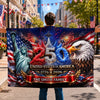 Custom Wearable Flag Cape - Personalized America 250th Anniversary Gifts For Mom, Dad, Brother, Sister, Kids - Freedom Looks Good On Us
