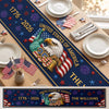 Custom Table Runner - Personalized America 250th Anniversary Gifts For Mom, Dad, Brother, Sister, Kids - Proud Hearts Shine Bright