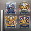 Custom Acrylic Fridge Magnet - Personalized America 250th Anniversary Gifts For Mom, Dad, Brother, Sister, Kids - Land Of The Free