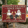 Custom Home Decor Metal Sign - Personalized Anniversary Wedding Gifts For Husband And Wife, Him And Her - Still Driving Each Other Crazy