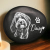 Custom Photo Printed Rock - Personalized Pet Memorial Gifts For Dogs, Cats - Gone But Never Forgotten