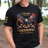 Custom Unisex T-Shirt With Design On Sleeve - Personalized America 250th Anniversary, Father's Day Gifts For Dad, Grandpa - My Greatest Legacy