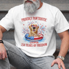 Custom Unisex T-shirt, Premium T-shirt, Hoodie - Personalized America 250th Anniversary Gifts For Dog Lovers, Dog Dad And Mom - Paws & Freedom