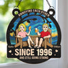 Custom Window Hanging Suncatcher Ornament - Personalized Anniversary Wedding Gifts For Husband And Wife, Him And Her - Our Forever Sunny Love Story