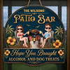 Custom Wood Sign - Personalized Summer Vacation And Travel Gifts For Husband And Wife, Dog Dad And Mom - Patio Bar, Furry Rules Tonight