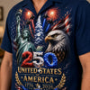 Custom Unisex Tropical Hawaiian Aloha Shirt - Personalized America 250th Anniversary Gifts For Mom, Dad, Brother, Sister, Kids - American Pride Forever