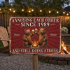 Custom Home Decor Metal Sign - Personalized Anniversary Wedding Camping Gifts For Campers, Husband And Wife, Him And Her - Love Drives Us Crazy
