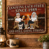 Custom Home Decor Metal Sign - Personalized Anniversary Wedding Camping Gifts For Campers, Husband And Wife, Him And Her, Dog Cat Lovers, Dog Dad And Mom - Crazy Together