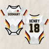 Custom Germany World Football Baby Jersey Bodysuit - Personalized Baby Shower, Gender Reveal Gifts For New Moms, New Dads, Football Lovers - Youngest Eagle On The Pitch
