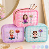 Custom Ruffle Makeup Bag - Personalized Best Friend Birthday Gifts For Women, Besties, Sisters, BFF, Family, Yourself - Because I Deserve It
