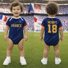 Custom France World Football Baby Jersey Bodysuit
- Personalized Baby Shower, Gender Reveal Gifts For New Moms, New Dads, Football Lovers - The Cutest Little Striker