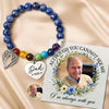 Custom Photo Rainbow Bridge Bracelet - Personalized Memorial Sympathy Gifts For Loss Of Mom, Dad - Your Light Lives On