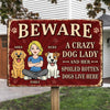 Custom Home Decor Metal Sign - Personalized Birthday Gifts For Dog Lovers, Dog Dad And Mom - Welcome To Our Furry Madhouse
