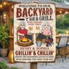 Custom Home Decor Metal Sign - Personalized Anniversary Wedding Gifts For Husband And Wife, Him And Her - Good Friends, Good Times, Free Beer