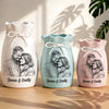Custom Photo Flower Vase With Ribbon - Personalized Anniversary Wedding Gifts For Husband And Wife, Him And Her - Forever Looks Like This