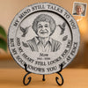 Custom Photo Round Shaped Stone With Stand - Personalized Memorial Sympathy Gifts For Loss Of Mom, Dad - Treasured Memories Last Forever