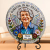 Custom Photo Round Shaped Stone With Stand - Personalized Memorial Sympathy Gifts For Loss Of Mom, Dad - Forever In Loving Memory