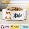 Solid Color, Gift For Cat Lovers - Personalized Custom Ceramic Cat Bowls